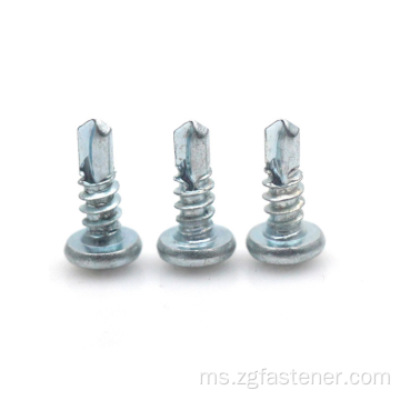 DIN7504N BLUE WHITE ZINC CROSSED PAN HEAD HEAD SCREW GRILLING